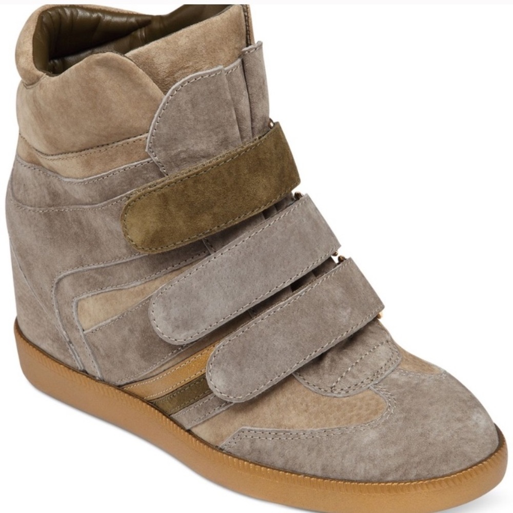 BCBG Anthony Suede Wedge Sneakers